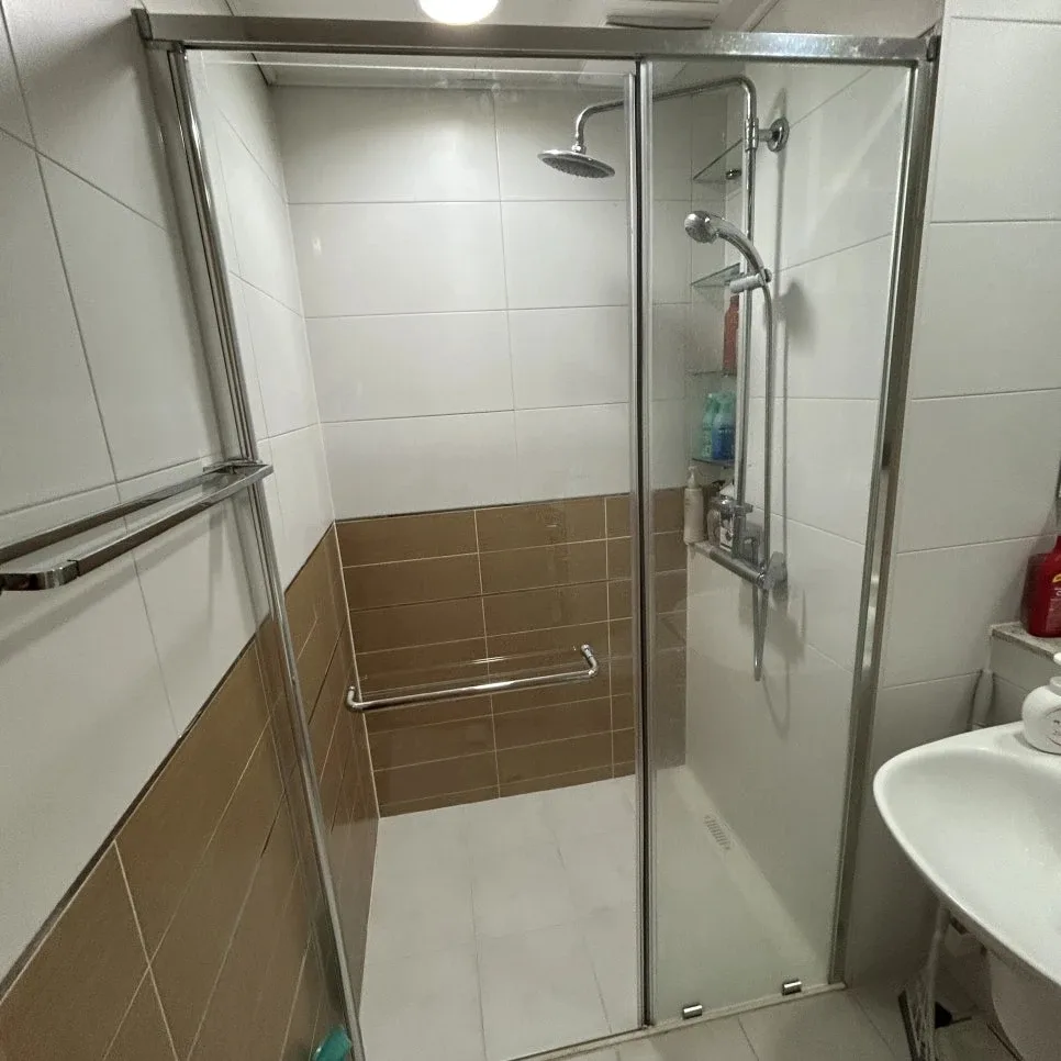 코너형 샤워부스 설치